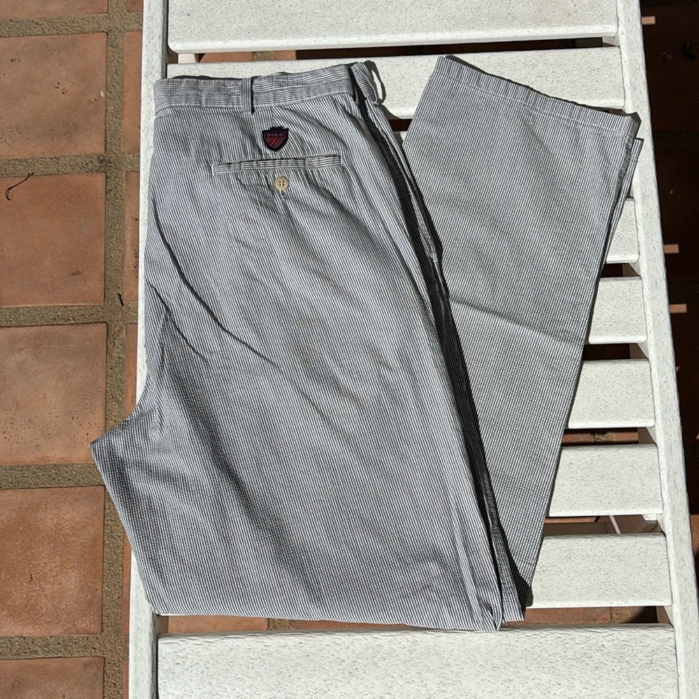 Polo by Ralph Lauren Vintage Seersucker Golf Pants. Waist 36 Length 32